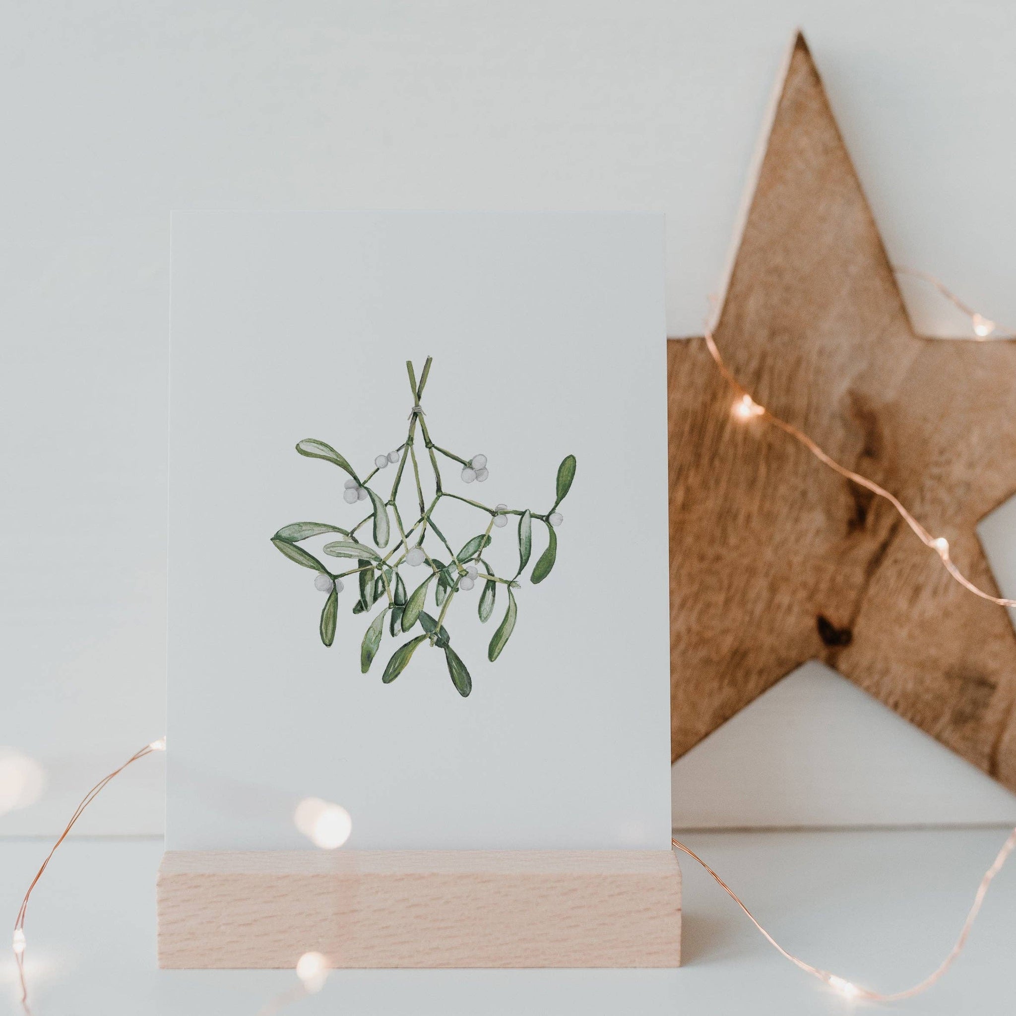 Aquarellkarte Mistletoe von Eulenschnitt