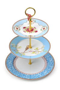 PIP Studio 3-fach Etagére "Floral  Blue"