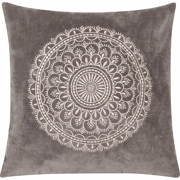 Linen & More Kissen ”Preston Grey” mit Ornament 45x45 cm