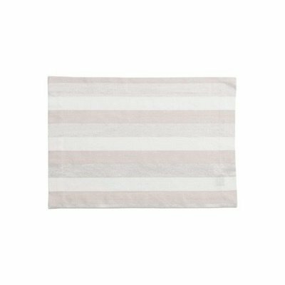 Linen & More Platzsets ”Royal Stripes" rosa/silber