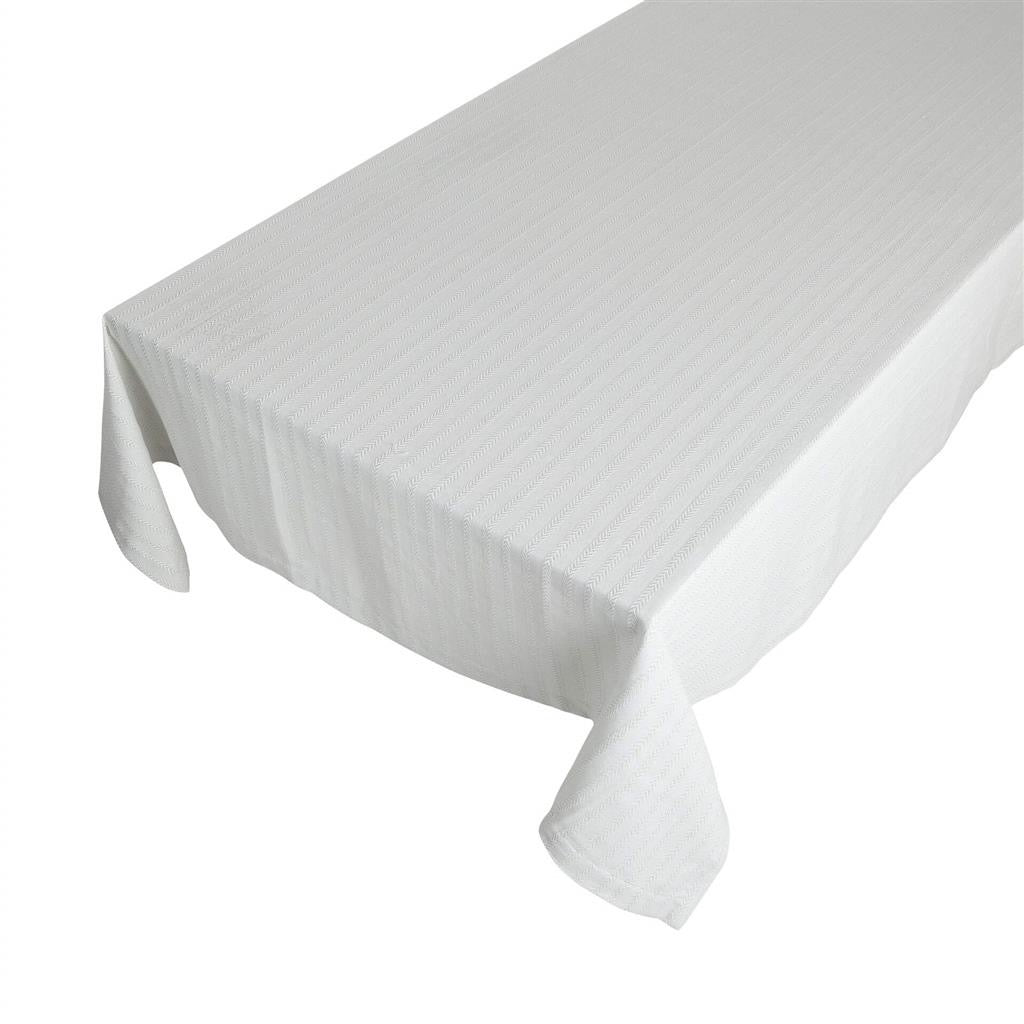 Linen & More Tischdecke "Herringbone" grau/silber